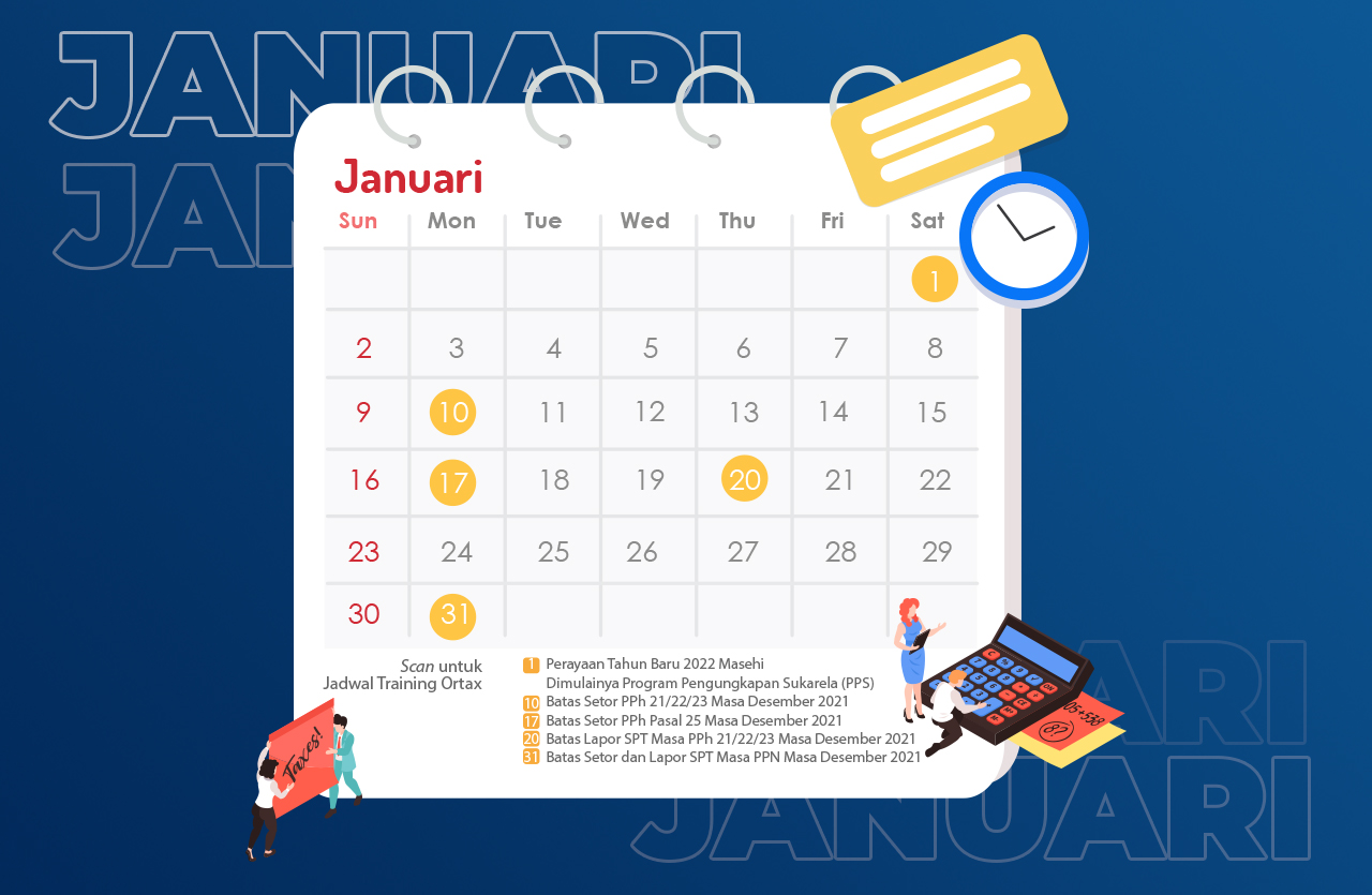 Kalender Pajak Bulan Januari 2022