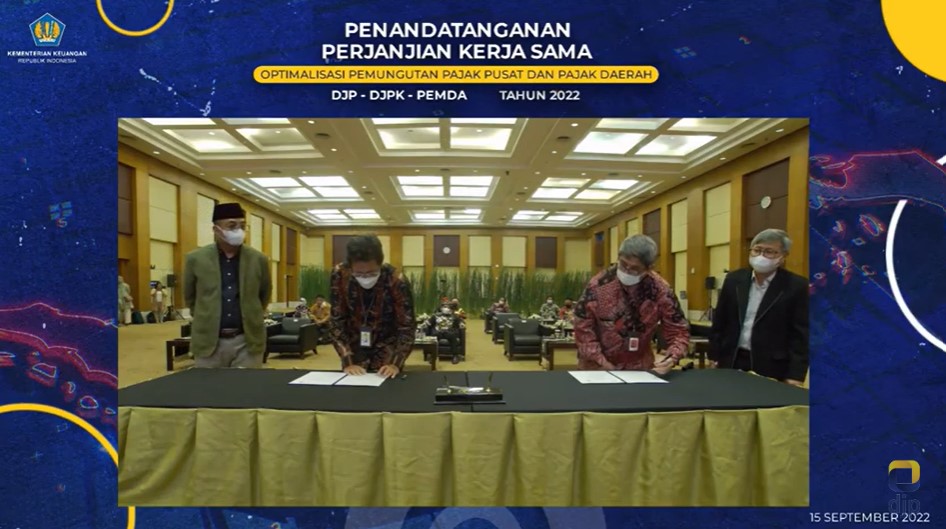 DJP Lakukan Penandatanganan Kerjasama Optimalkan Pungutan Pajak Pusat dan Daerah