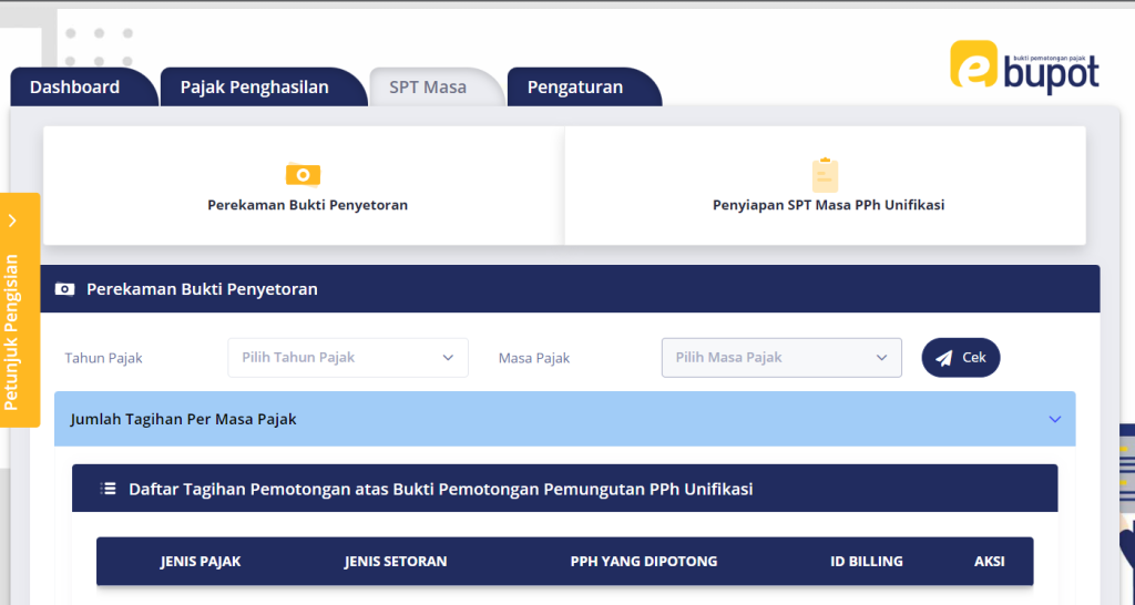 Cara Membayar PPh Potput Unifikasi 