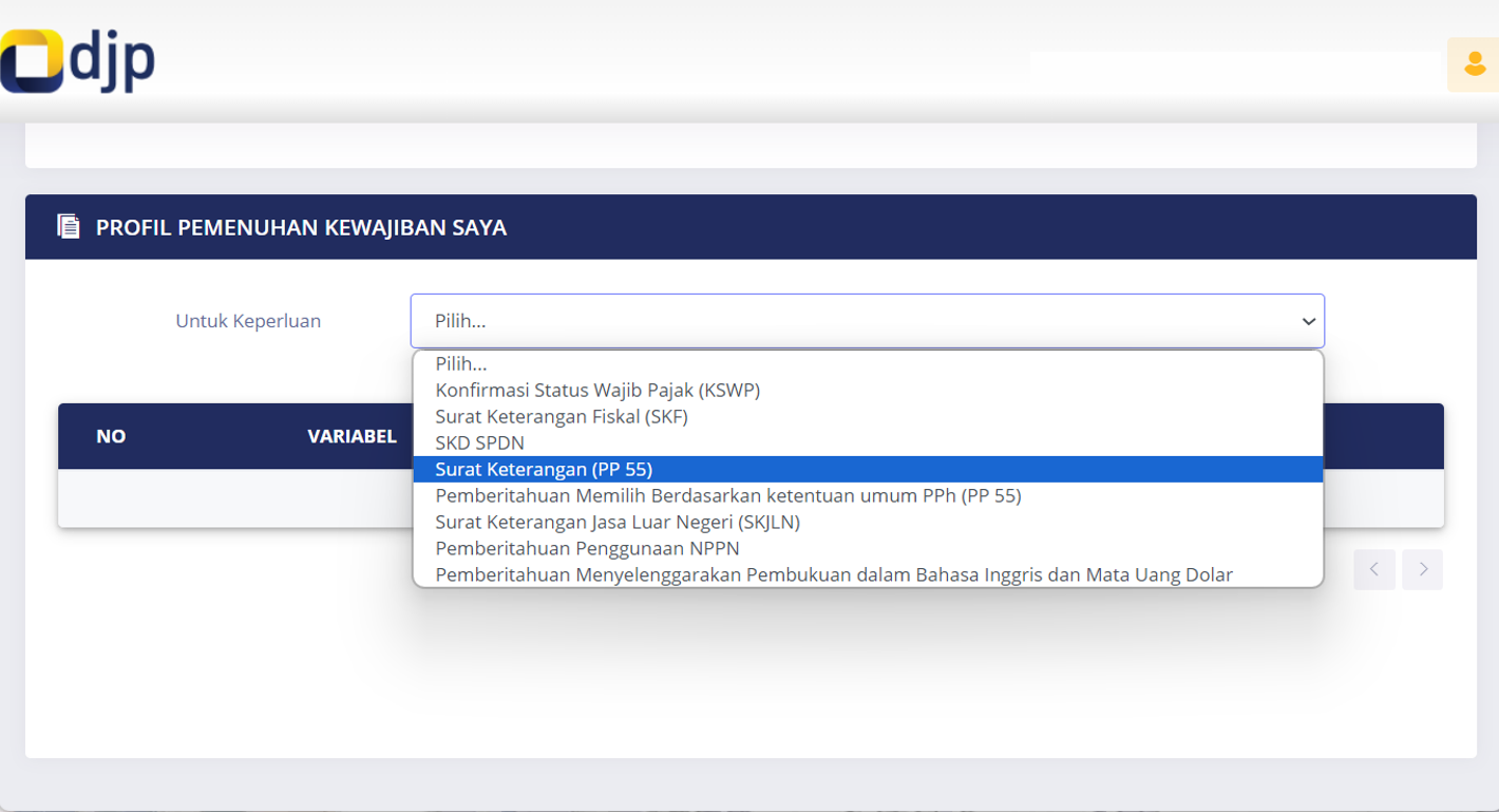 WP UMKM Sudah Bisa Ajukan Suket PP 55 di DJP Online