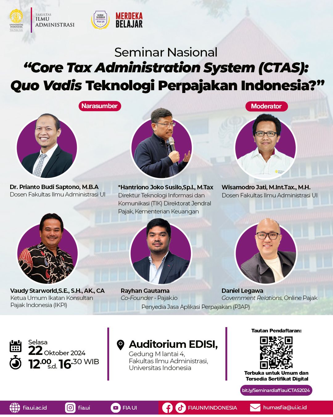 Seminar Nasional Core Tax Administration System: Quo Vadis Teknologi Perpajakan Indonesia?