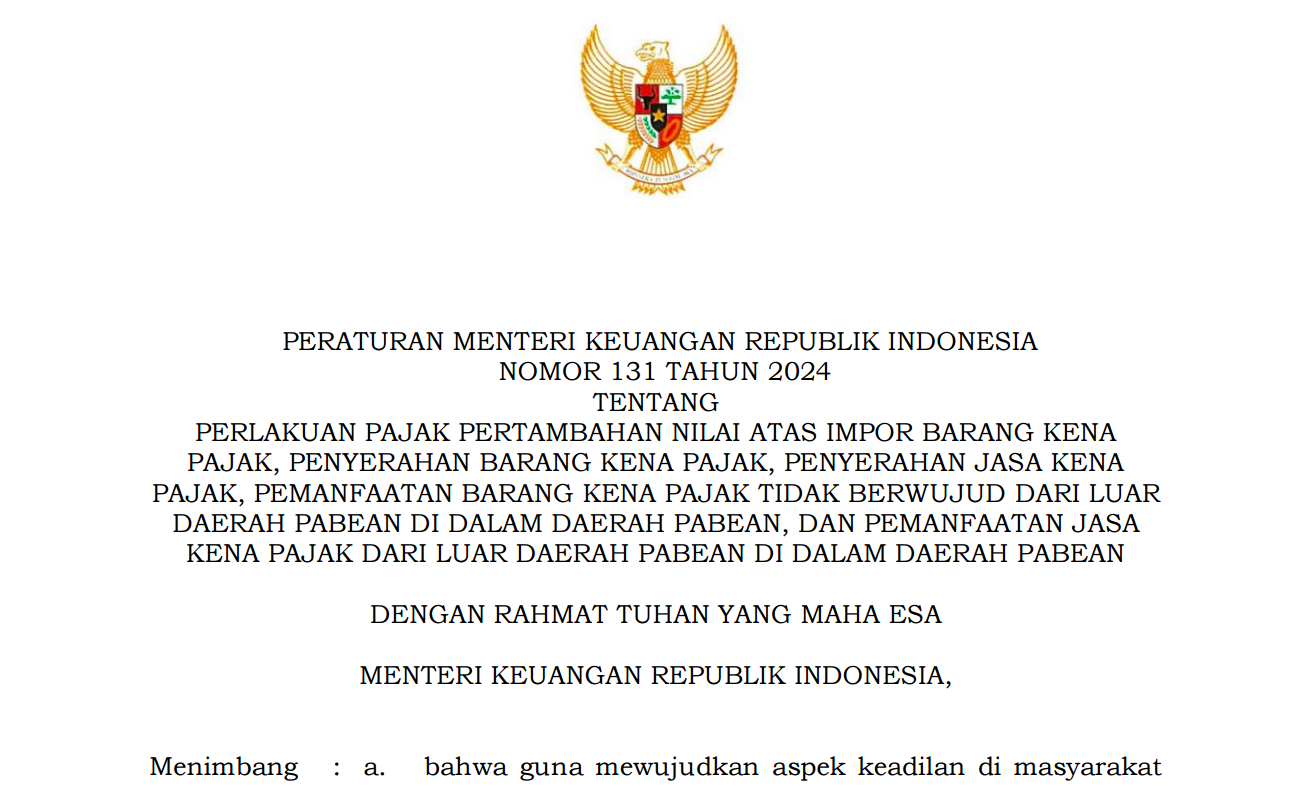 Resmi! PMK 131/2024 Atur PPN 12% Hanya untuk Barang Mewah