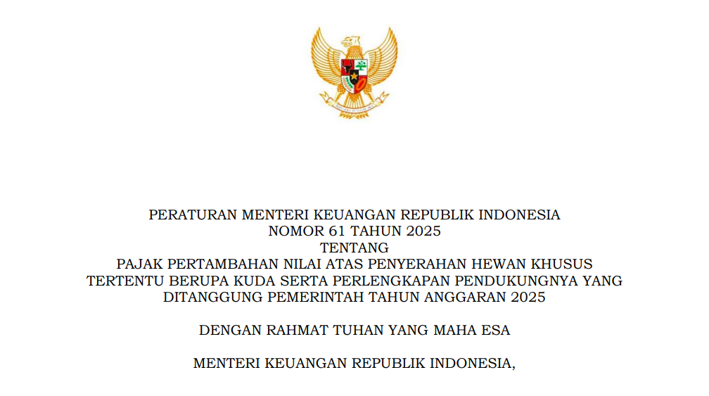 Dukung Pertahanan Nasional, Kuda Kavaleri Dapat Fasilitas PPN DTP