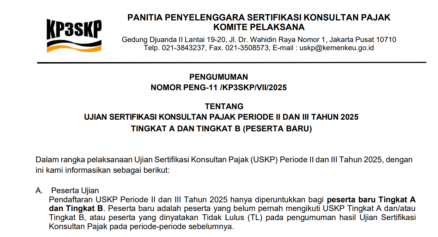 Pendaftaran USKP Periode II dan III 2025 Segera Dibuka, Kuota 6.118 Peserta